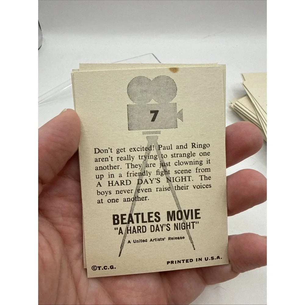 1964 Topps Beatles Card Set A Hard Days Night 55 Cards ExMt B & W. Complete